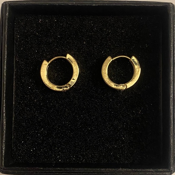 Jewelry - Glossy Gold Huggie Hoop Earrings